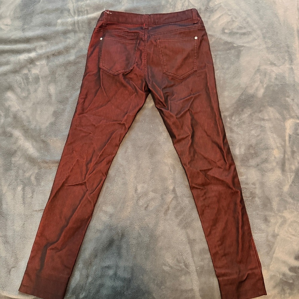 BP Jeans Coated Skinny Jeans Burgundy Black Iridescent Metallic Size 1 JJ5820MC